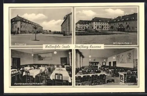 AK Weissenfels / Saale, Diverse Ansichten der Strassburg-Kaserne