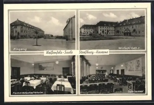 AK Weissenfels / Saale, Diverse Ansichten der Strassburg-Kaserne