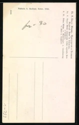 AK Prinz Mirko von Montenegro und Grossherzog v. Zeta u. Grahovo