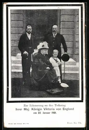 AK Erinnerung an den Todestag v. Königin Viktoria von England, 22. Januar 1901