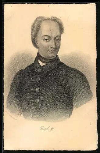 Künstler-AK Carl XII von Schweden