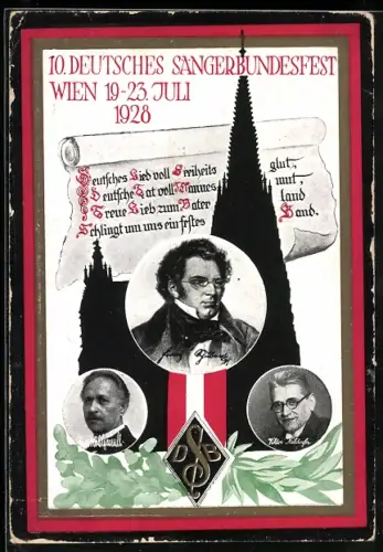 AK Wien, 10. Deutsches Sängerbundesfest 1928