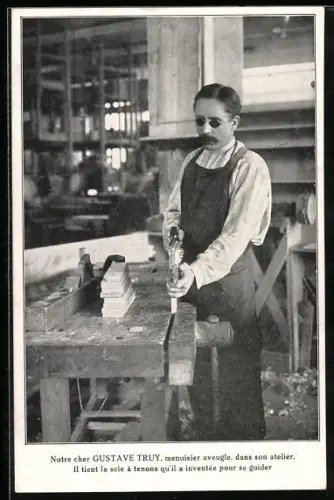 AK Gustave Truy dans son atelier, La Familie du Rameau d`Olivier Carte No. 34