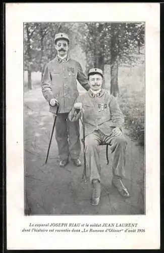 AK CaporalJoseph Riau et soldat Jean Laurent, La Familie du Rameau d`Olivier Carte No. 13