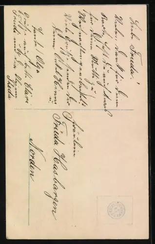 AK Weihnachtsmann mit einem Kind auf dem Schoss und einem geschmückten Weihnachtsbaum