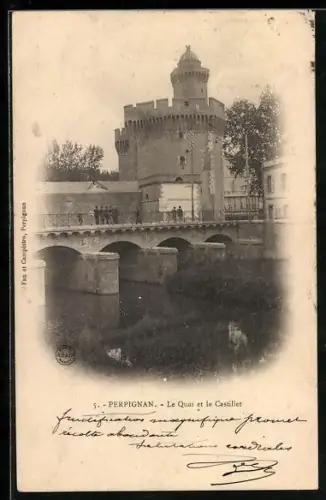 AK Perpignan, Le Quai et le Castillet