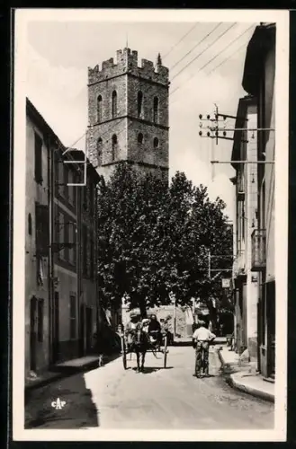 AK Argelès-sur-Mer, Vue de la Gare et l`Église