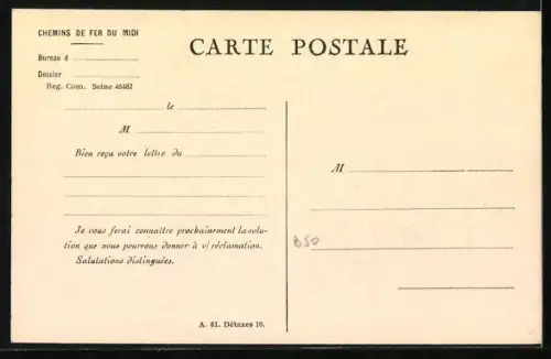 AK Port-Vendres, Tête de ligne de Services Maritimes pour l`Algérie