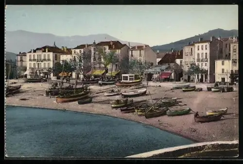 AK Banyuls-sur-Mer, Un coin de Plage vu du Boulevard Lassus