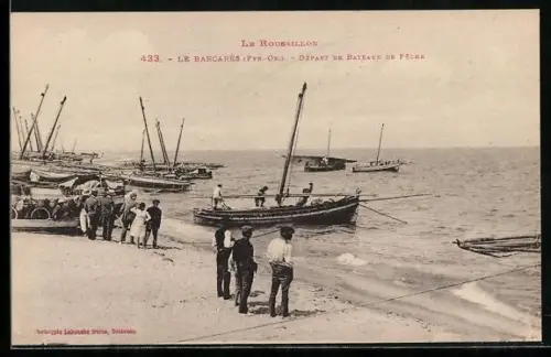 AK Le Barcarès /Pyr.-Or., Départ de bateaux de pêche