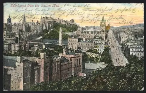 AK Edinburgh, View of the city from the Calton Hill