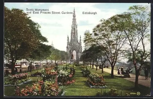 AK Edinburgh, Scott Monument and East Princes Street Gardens