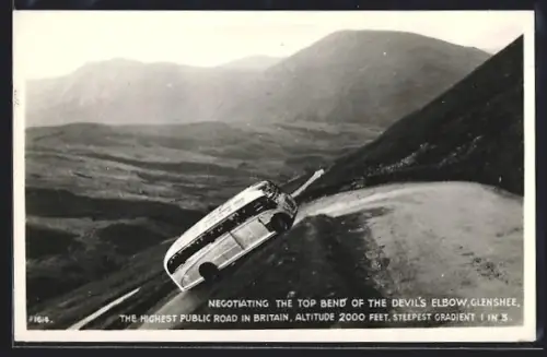 AK Glenshee, Negotiating the top bend of the Devil`s Elbow