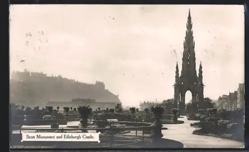 AK Edinburgh, Scott Monument and Edinburgh Castle