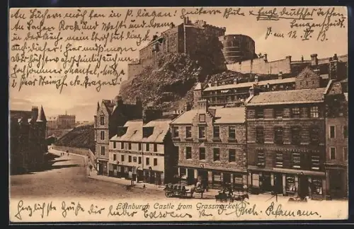 AK Edinburgh, The Castle seen from Grassmarket
