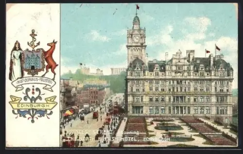 AK Edinburgh, Princes Street showing the North British Hotel