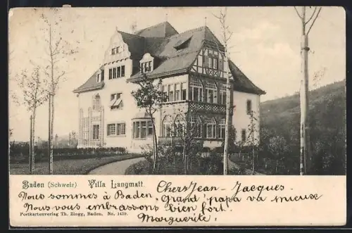 AK Baden, Die Villa Langmatt