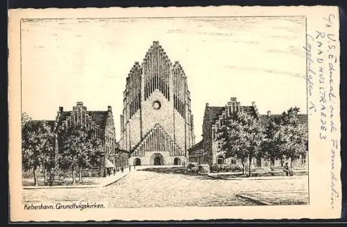 Künstler-AK Kobenhavn, Grundtvigskirken