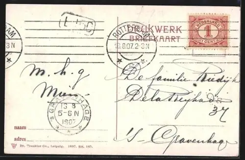 AK Rotterdam, Goudsche Singel mit Strassenbahn