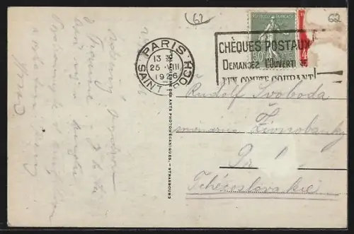 AK Calais, Perspective du Pont Richelieu, Strassenbahn