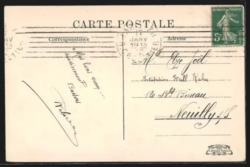 AK Paris, Rue Turbigo et Rue Beaubourg, Strassenbahn