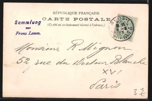 AK Sedan, La Place Turenne, Strassenbahn