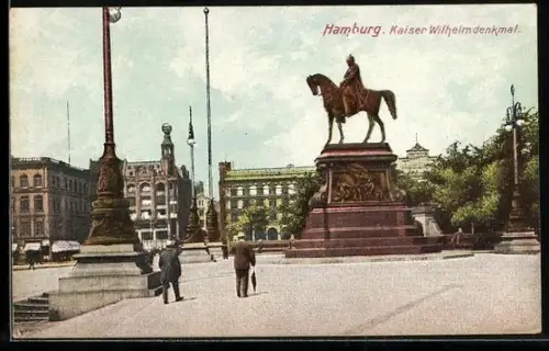 AK Hamburg, Kaiser Wilhelmdenkmal