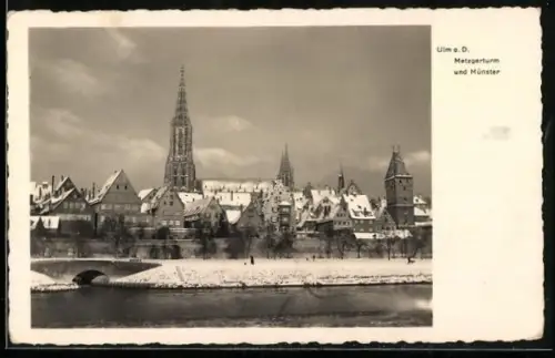 AK Ulm a. D., Metzgerturm und Münster