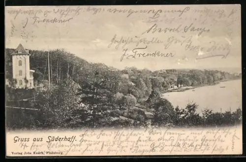 AK Süderhaff, Bewaldete Uferpartie