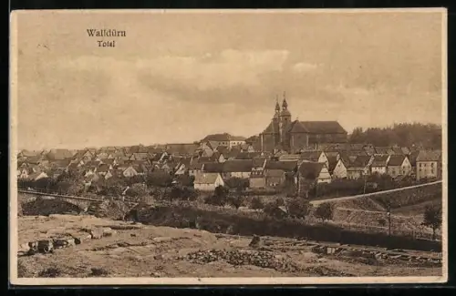 AK Walldürn, Totalansicht des Ortes