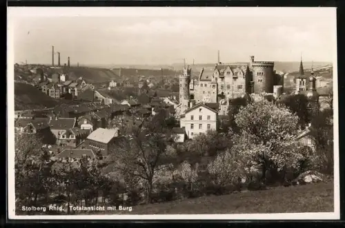 AK Stolberg /Rhld., Totalansicht mit Burg