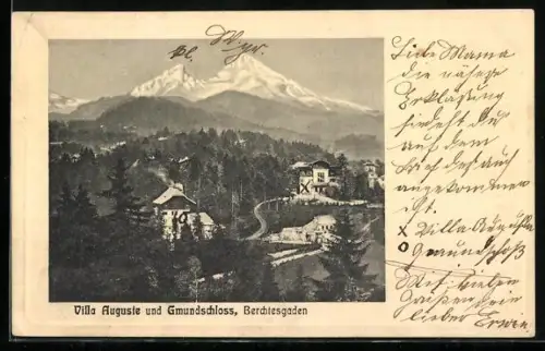 AK Berchtesgaden, Villa Auguste und Gmundschloss