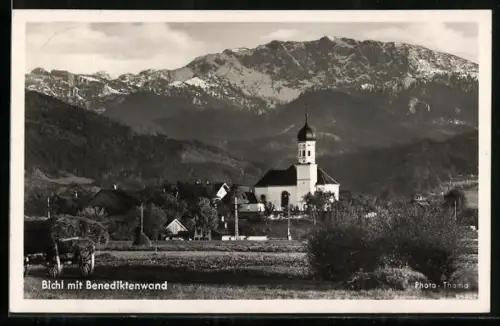 AK Bichl, Kirche und Benediktenwand