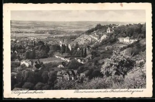 AK Kötzschenbroda, Panorama von der Friedensburg aus