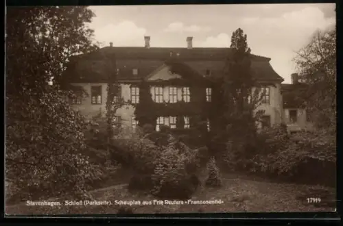 AK Stavenhagen, Schloss von der Parkseite aus