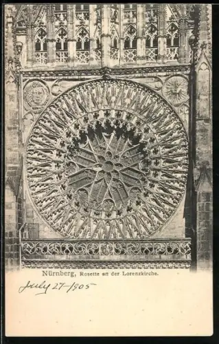 AK Nürnberg, Rosette an der Lorenzkirche