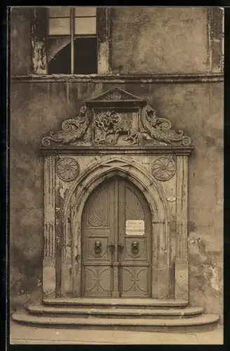 AK Pirna a. Elbe, Portal am Rathaus