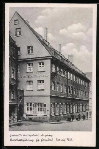 AK Augsburg, Gasthaus Häringsbräu, Inh. Gg. Greinbold
