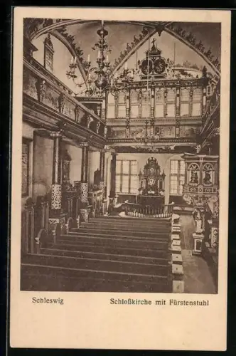 AK Schleswig, Schlosskirche mit Fürstenstuhl