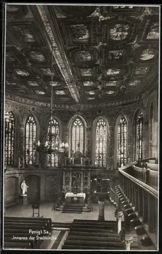 AK Penig i. Sa., Inneres der Stadtkirche