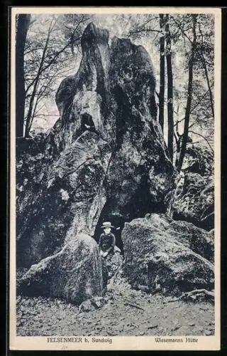 AK Sundwig, Felsenmeer mit Wiesemanns Hütte