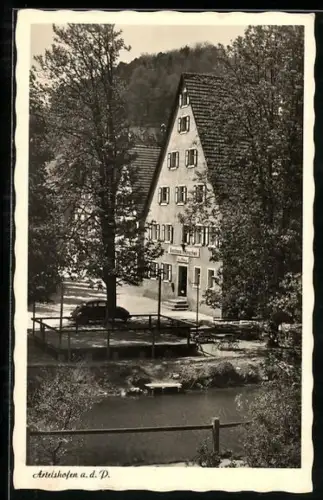 AK Artelshofen a. d. D., Gasthaus zum Hirschen, Bes. Konr. Buchner