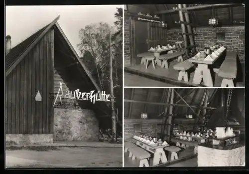 AK Moritzburg / Sachsen, Konsum-Gaststätte Räuberhütte, Innenansichten