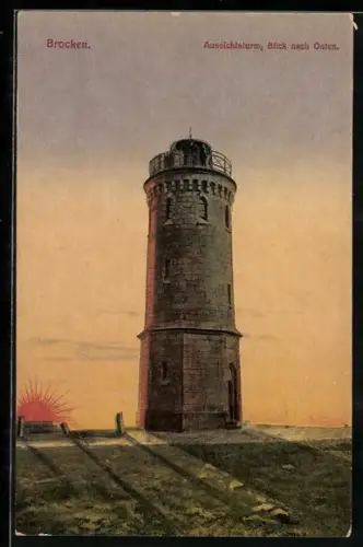 AK Brocken, Aussichtsturm Blick nach Osten