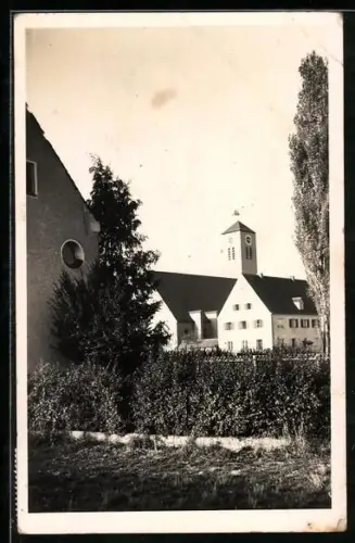 AK Augsburg, Kirche und Wohngebäude