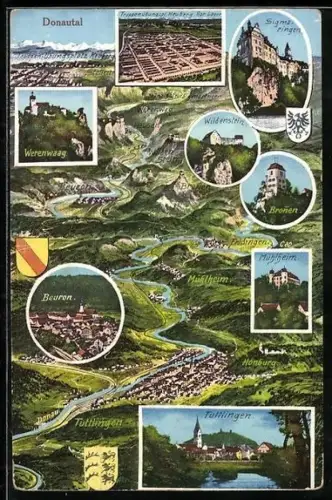 AK Tuttlingen, Mit Mühlheim, Fridingen, Werenwaag und Sigmaringen