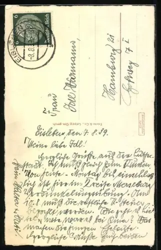 AK Eisleben-Lutherstadt, Markt mit Lutherdenkmal