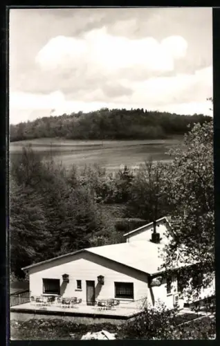 AK Wommelshausen /Hütte, Café-Pension Zum Wildbachtal, Inh. M. u. K. Krüger