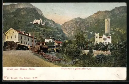 AK Bozen-Gries, Troyenstein und gescheibter Turm