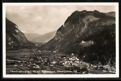 AK Oberdrauburg /Oberkärnten, Ansicht mit Rabantberg